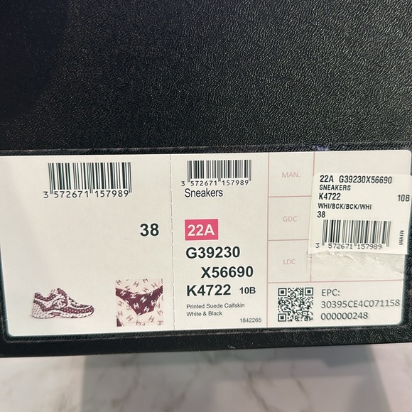 CHANEL logo mania suede sneakers size 38 - Picture 8 of 16